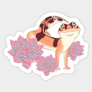 Striped African Fat Tail Gecko Sticker